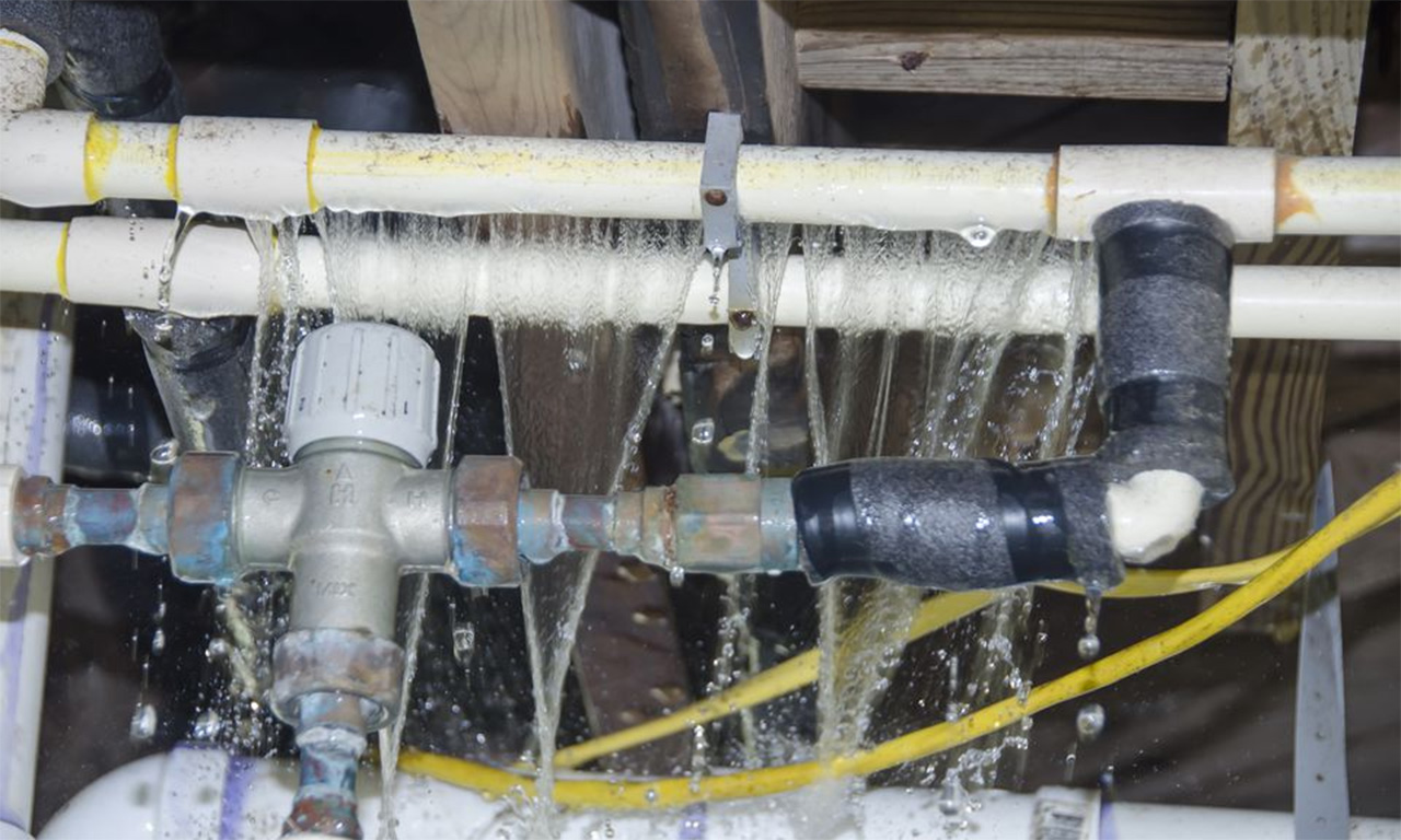 frozen pipes in basement